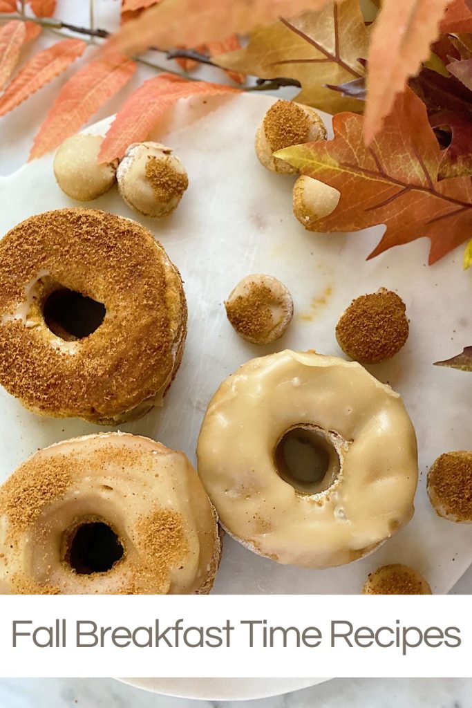 Fall breakfast recipes included gluten-free pumpkin donuts.