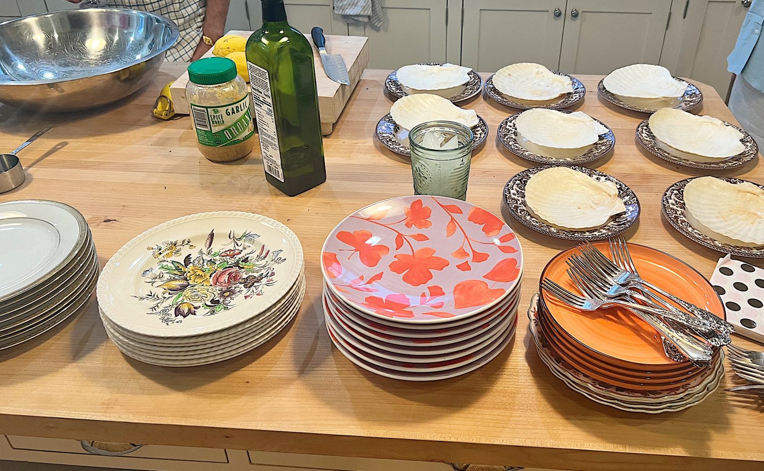 All of the preparation for a dinner for eight which was planned and hosted by us to benefit charity.