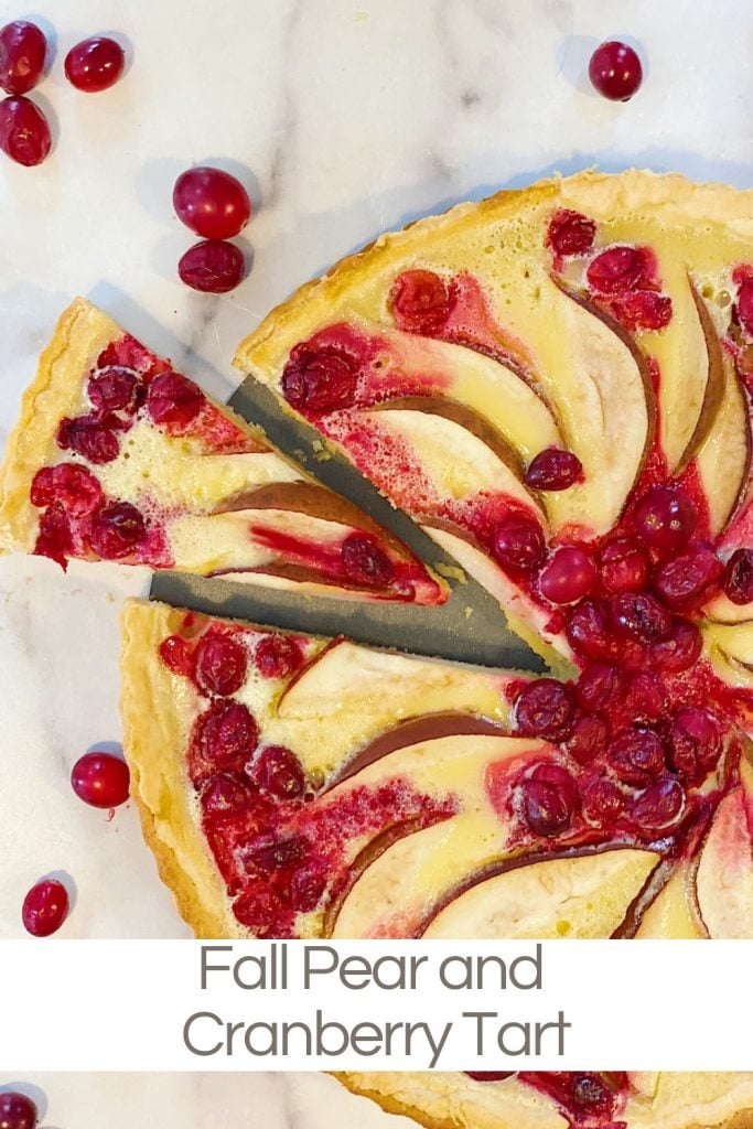 A fall pear and cranberry tart is amazing. It is a perfect combination of sweet and tart and this is a must recipe for fall baking.