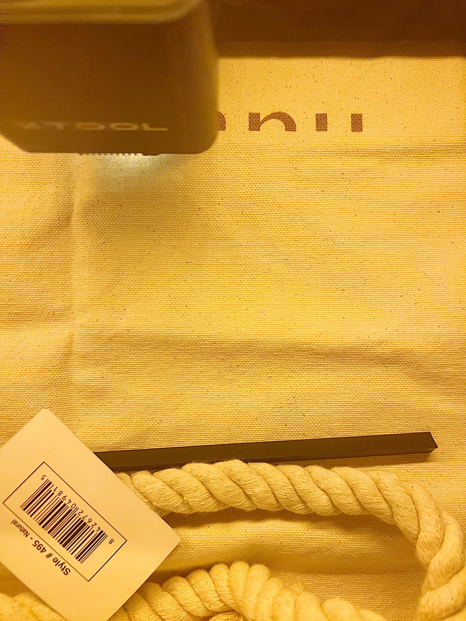 Engraving a canvas bag on my xTool M1 laser cutter.