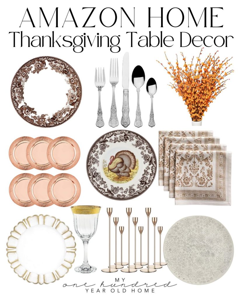 All of the items you need to set a Thanksgiving Table