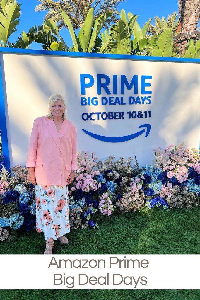Me standing in front of a Prime Big Deal Days Sign.