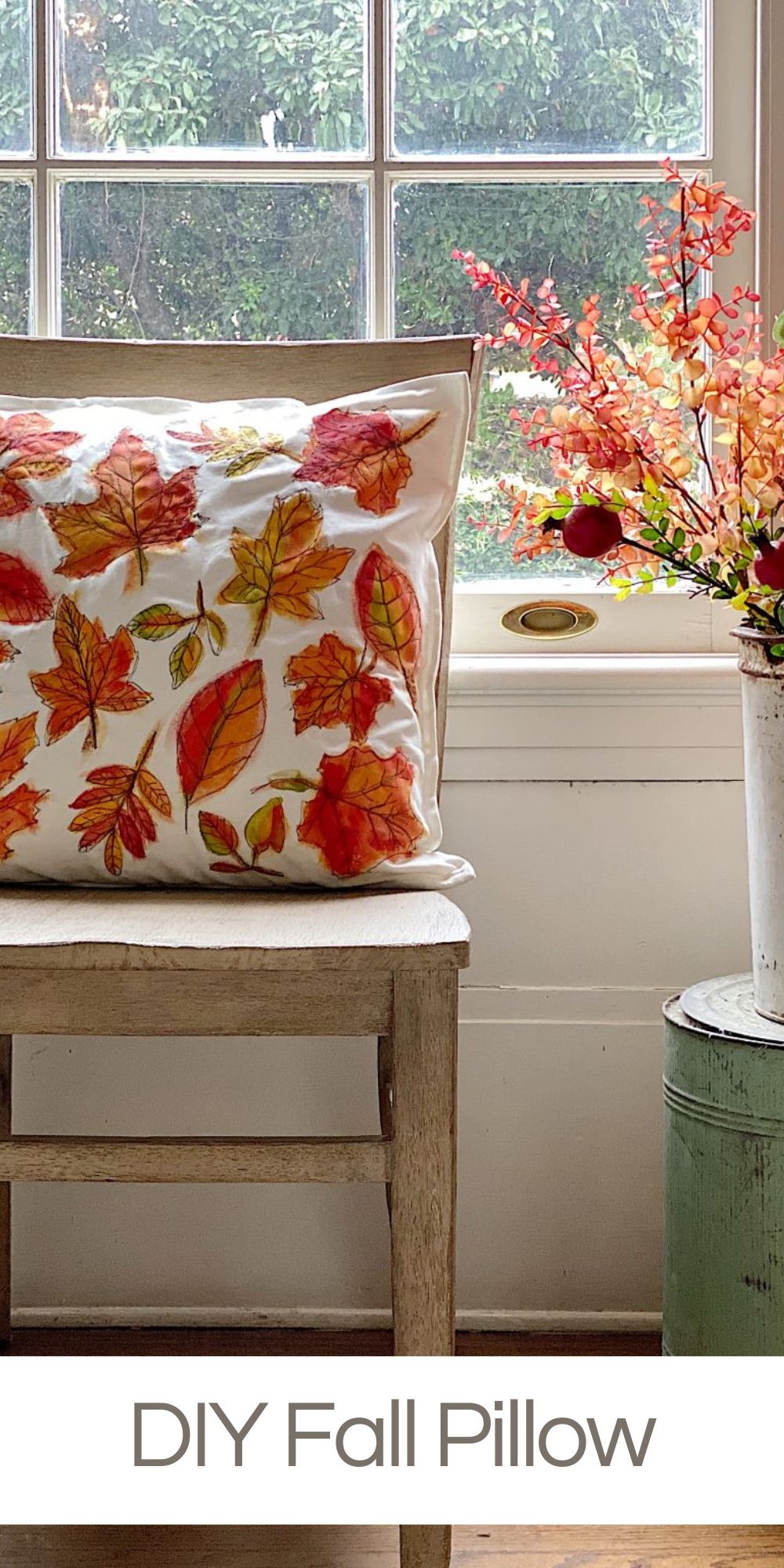 The colors of fall are maybe my favorite and I combined two of my passions, art and sewing, to create these amazing fall pillows. 