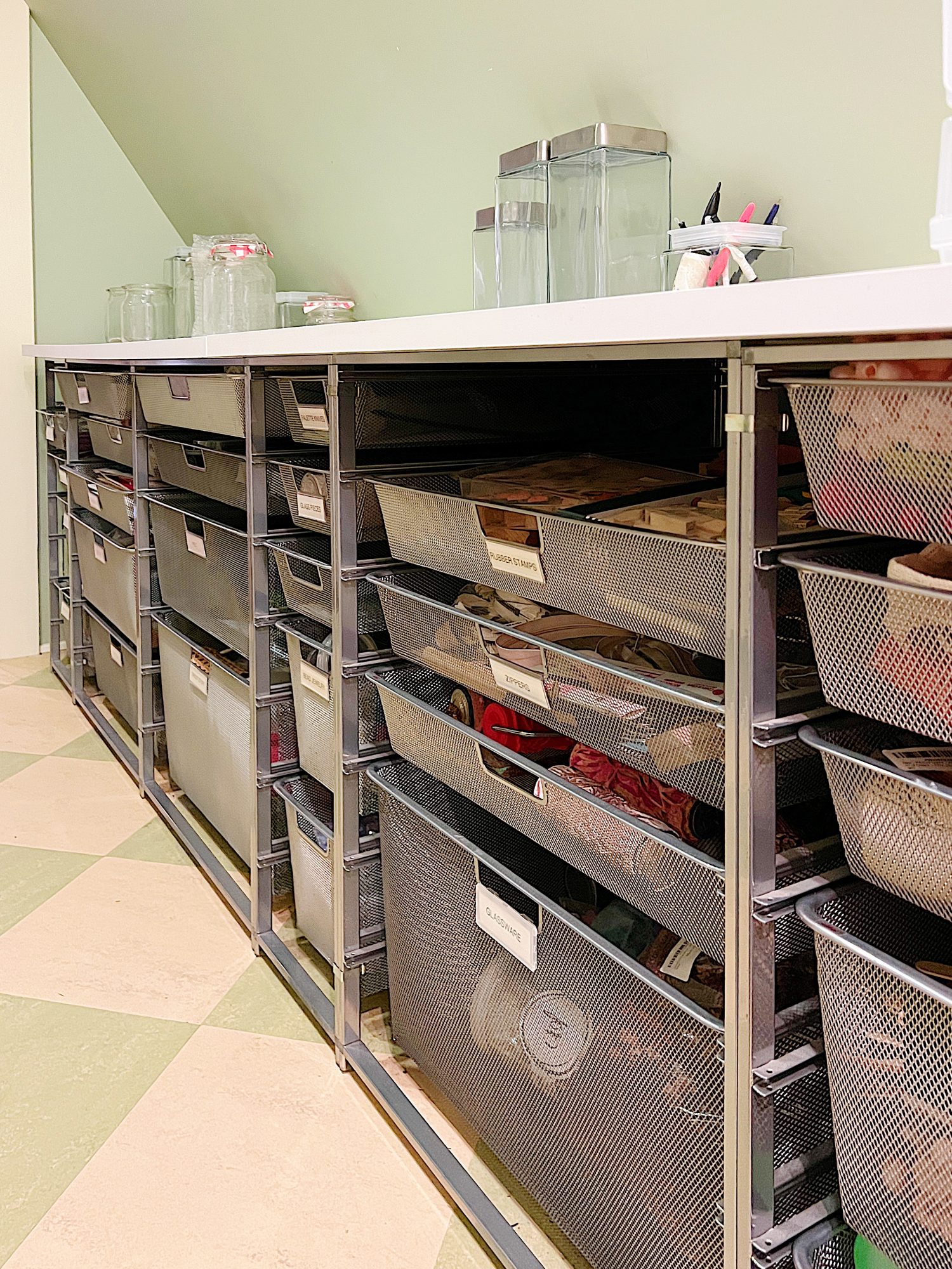 Craft supplies in my 3rd floor craft room.