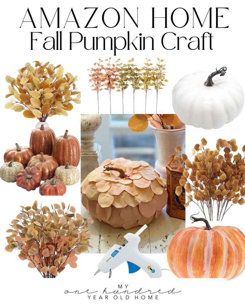 All of the items needed to make my fall pumpkin craft.