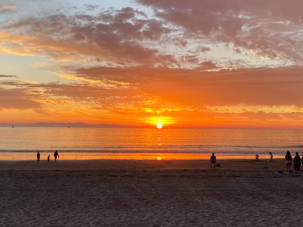 A beautiful sunset at Ventura Beach, Ca.