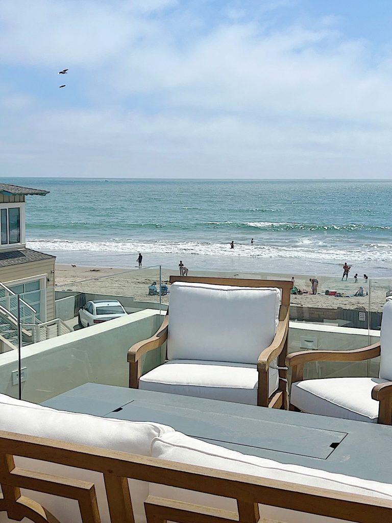 The view of the ocean from our beach house in Ventura.