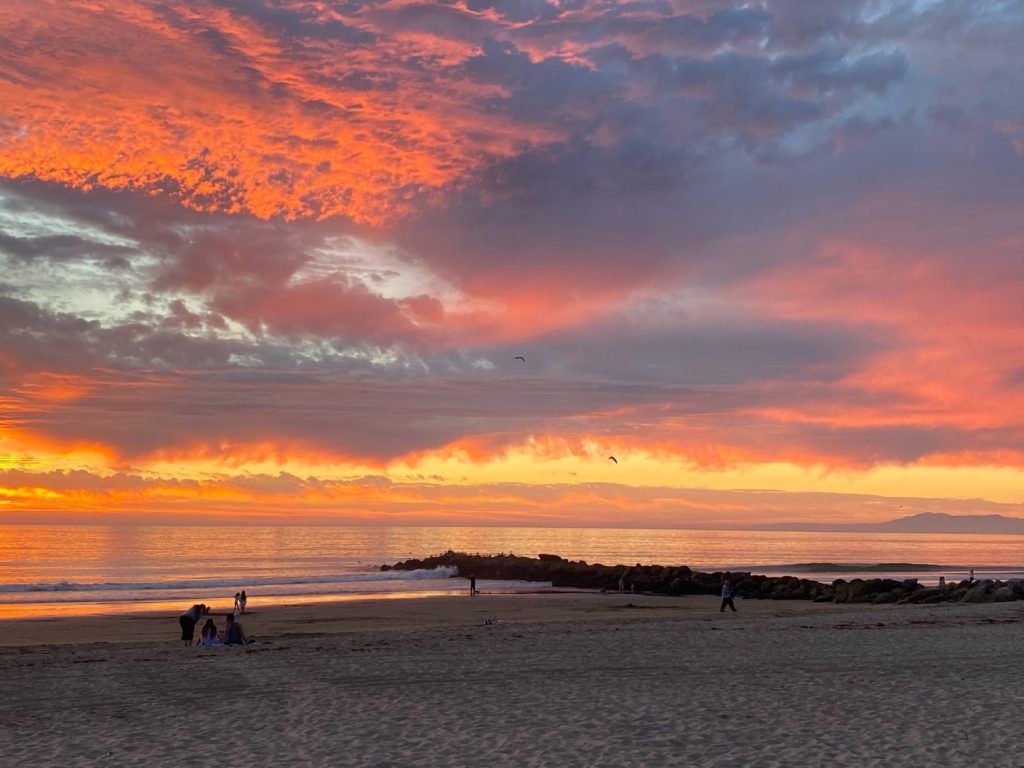 A beautiful sunset at Ventura Beach, Ca.