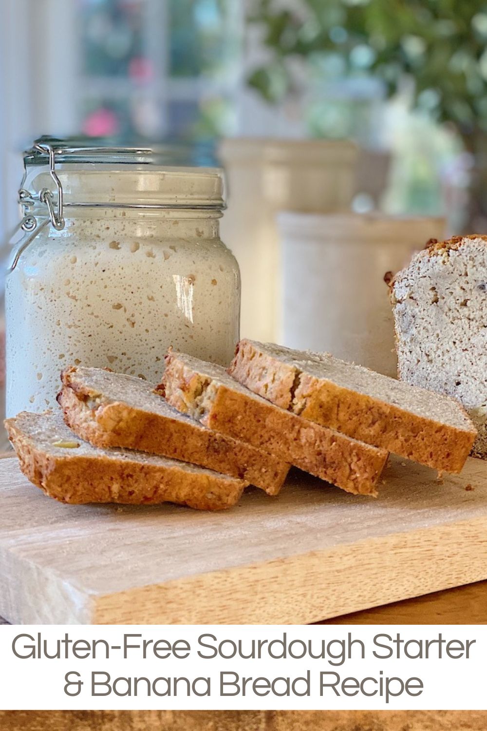 With fall finally here, it's time to think about making a sourdough starter. I just made a gluten-free sourdough starter and today I made a delicious Gluten-Free Sourdough Banana Bread Recipe. 