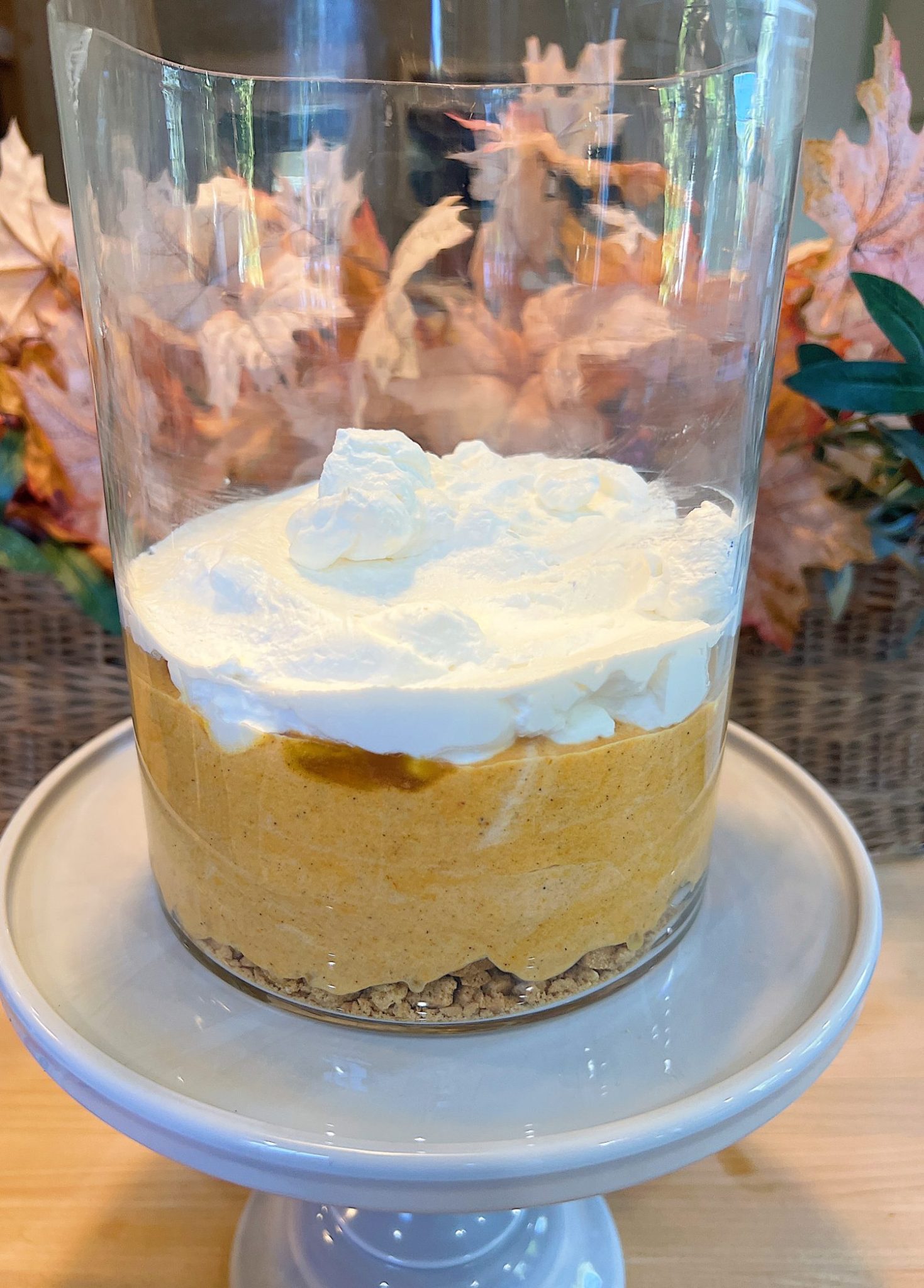 A homemade gingersnap pumpkin trifle recipe with layers of yumminess!