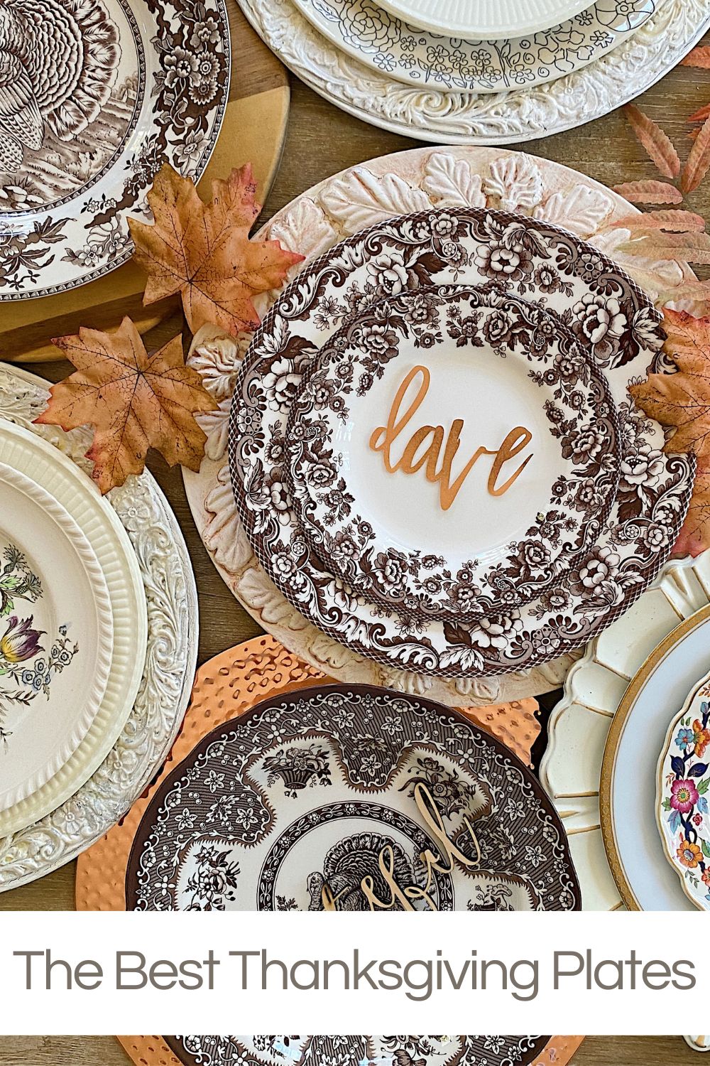 I went through our Butler's Pantry and found my favorite Thanksgiving plates. I have been collecting plates for years and I love these!