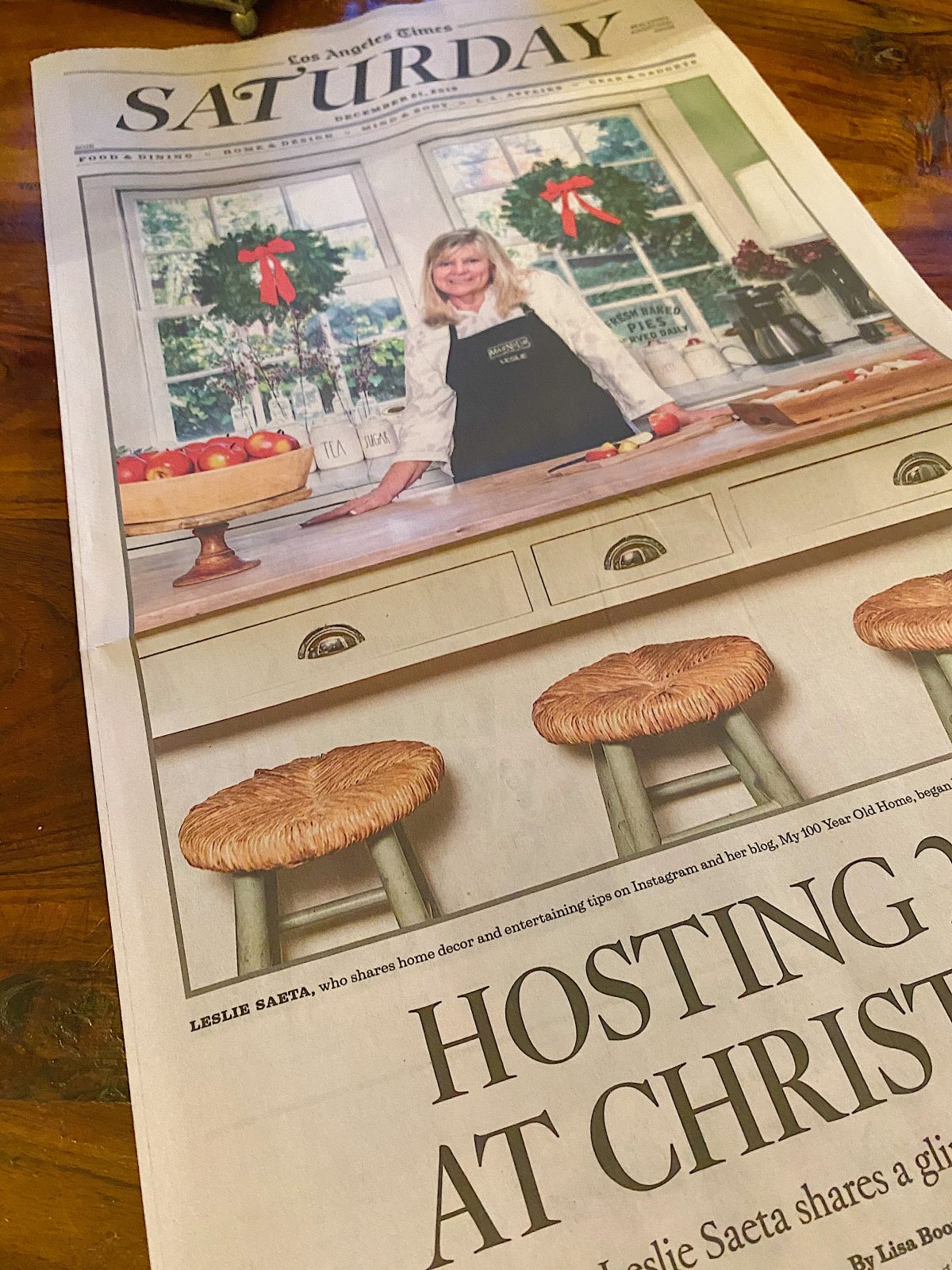 The cover of the Los Angeles Times featuring My 100 Year Old Home.