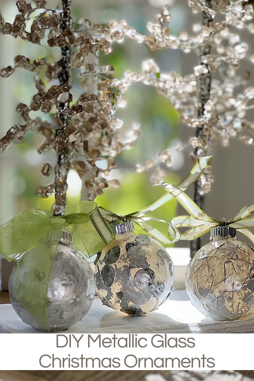 As the holiday season approaches, try adding a personal touch to your Christmas decor by creating your own metallic glass Christmas ornaments.