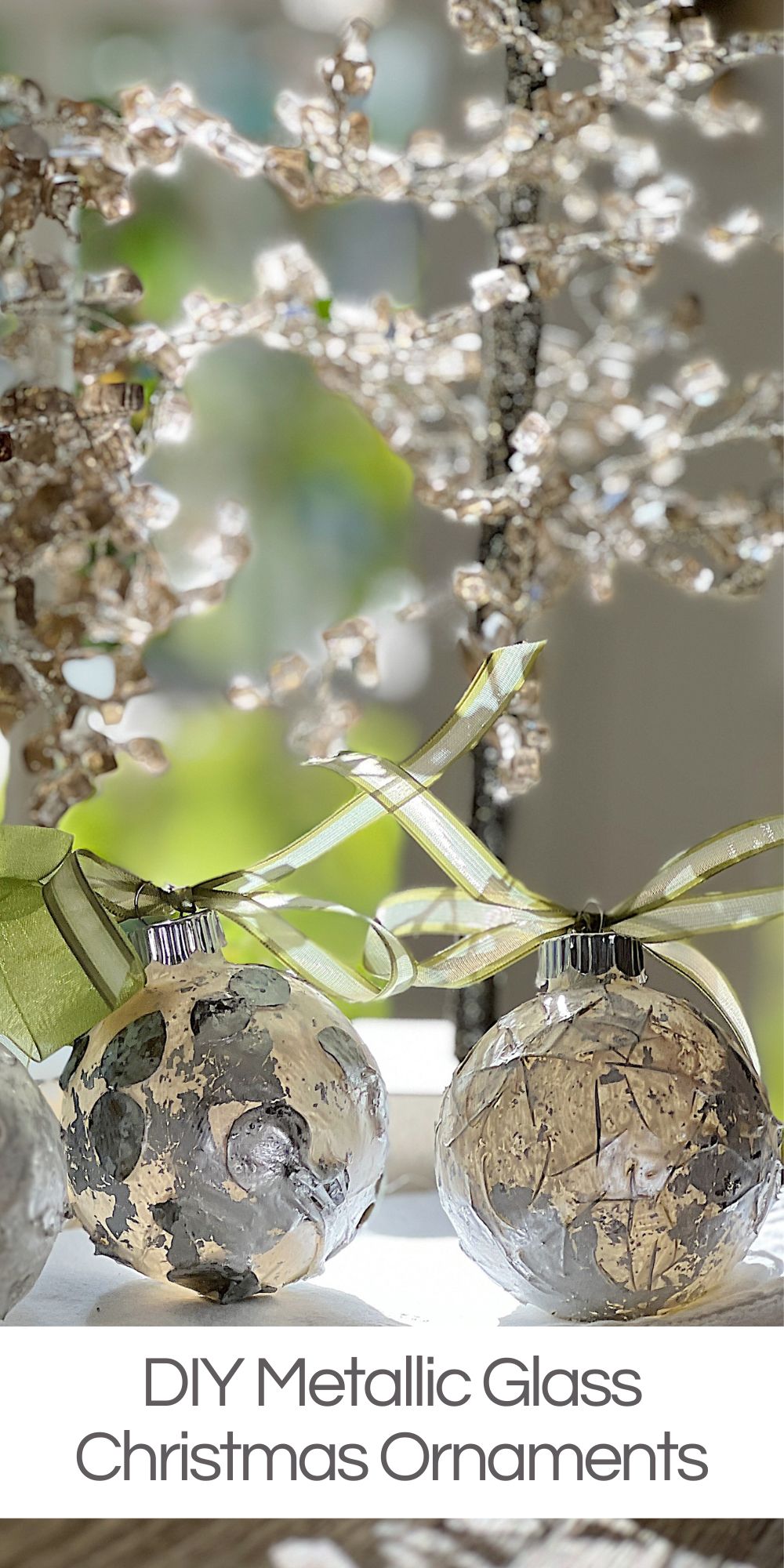 As the holiday season approaches, try adding a personal touch to your Christmas decor by creating your own metallic glass Christmas ornaments.