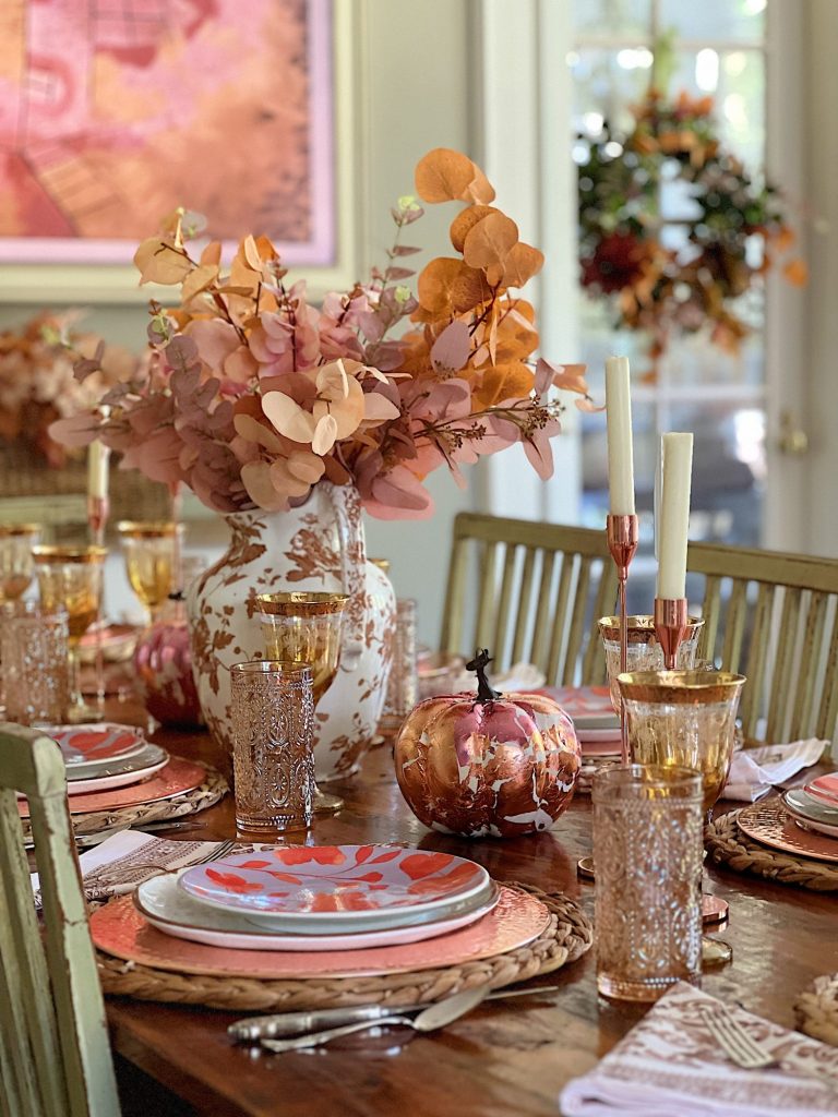 My 100 Year Old Home - Pink and copper Valentine table decorations, whether  for a dinner party or a romantic dinner for two, are spectacularly  beautiful. Copper is a timeless metal that