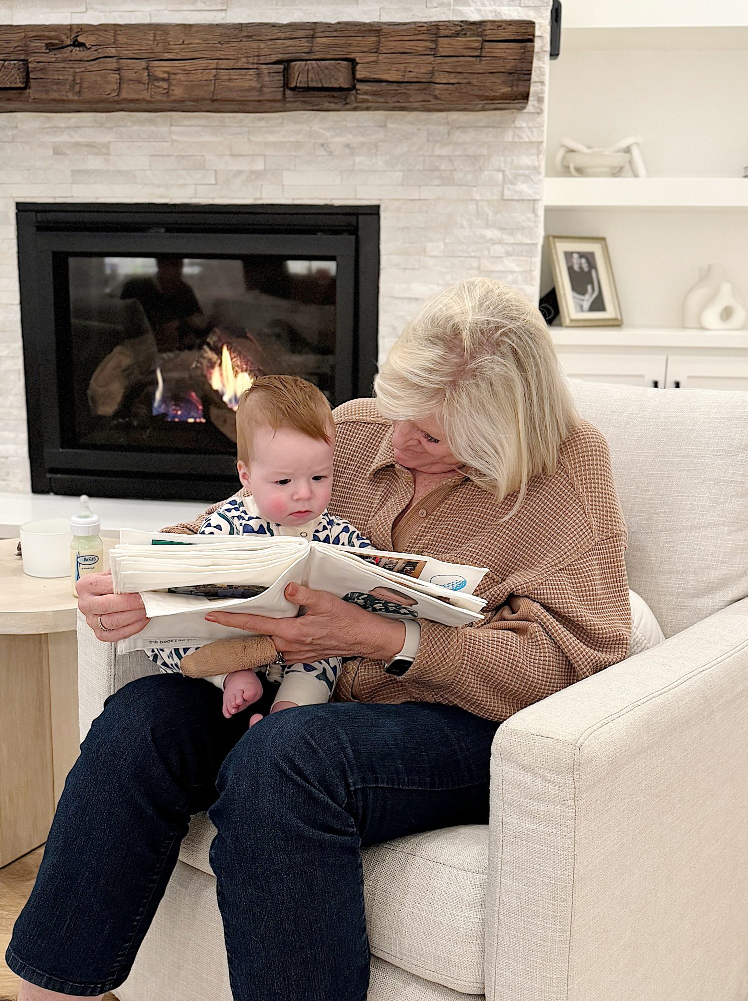 A handmade book for our grandson sharing eveyone in the family that loves him.
