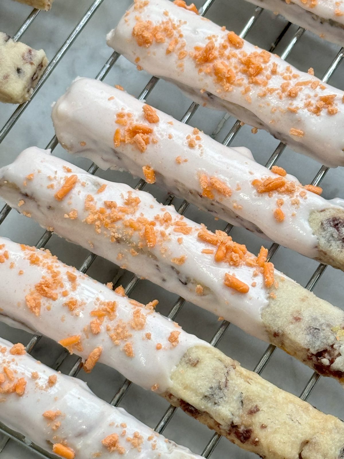 How to make three types of Valentine's Cookie Sticks with shortbread dough.
