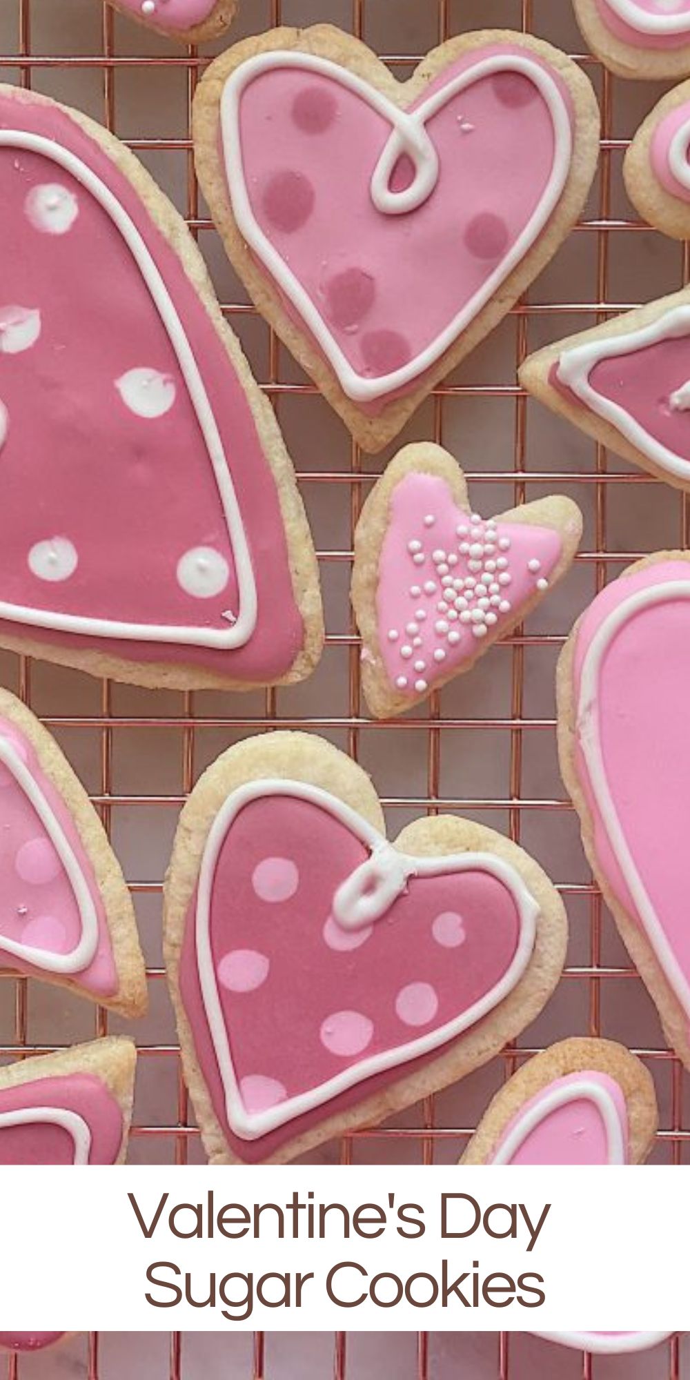 These Valentine's Day sugar cookies are so much fun to make. If you are not a master baker, no worries. You can make these!