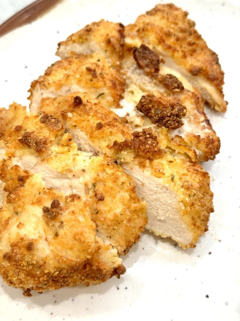 Air Fryer Baked Parmesan Crusted Chicken