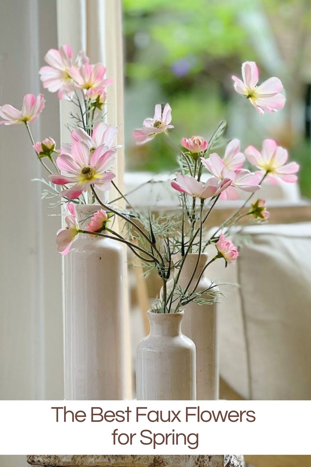The gloom of winter has me looking for a way to add spring to our home. The easiest way to do that is to add spring faux flowers to your décor.