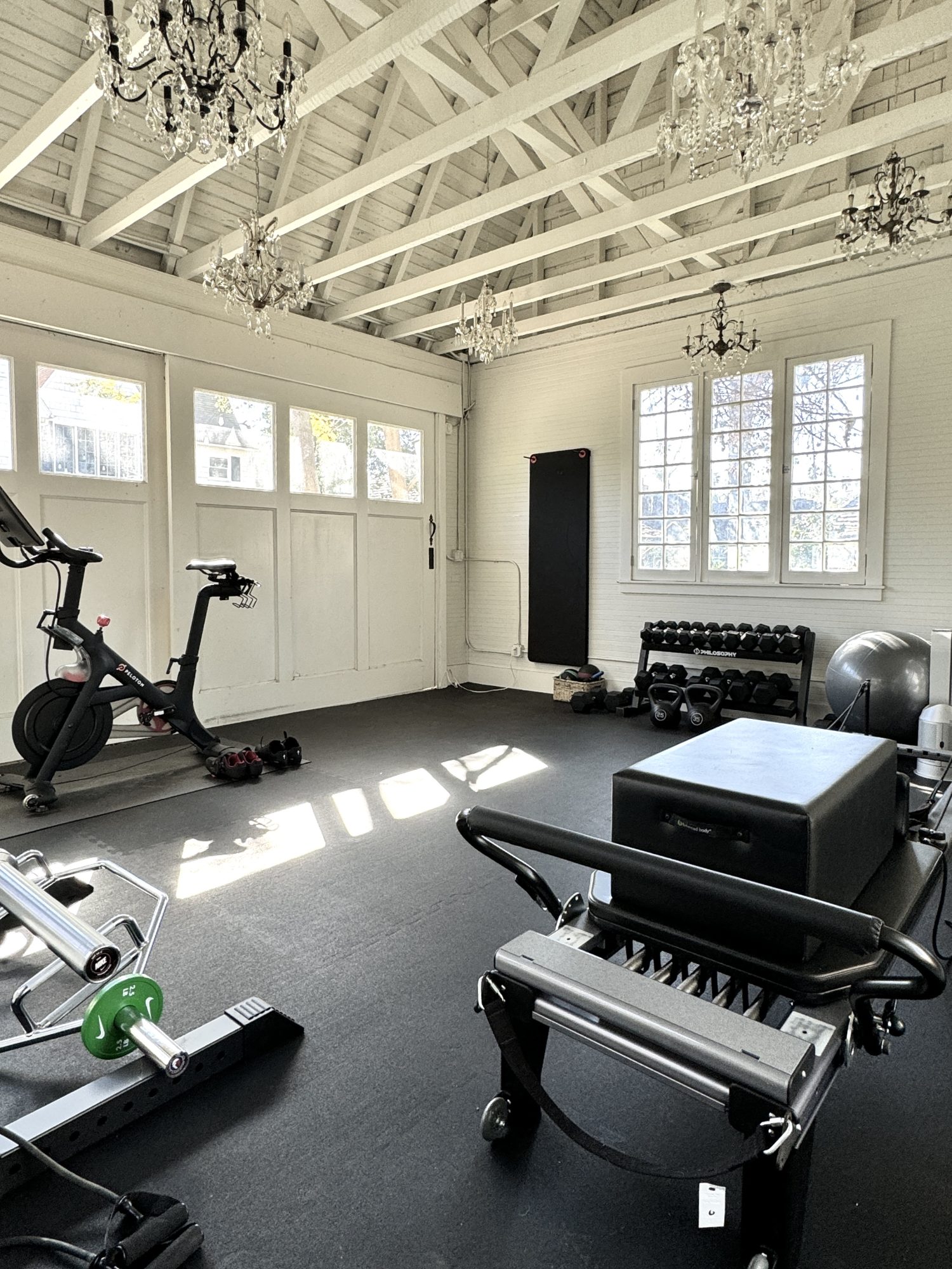 Our new weight room in the Carriage House.