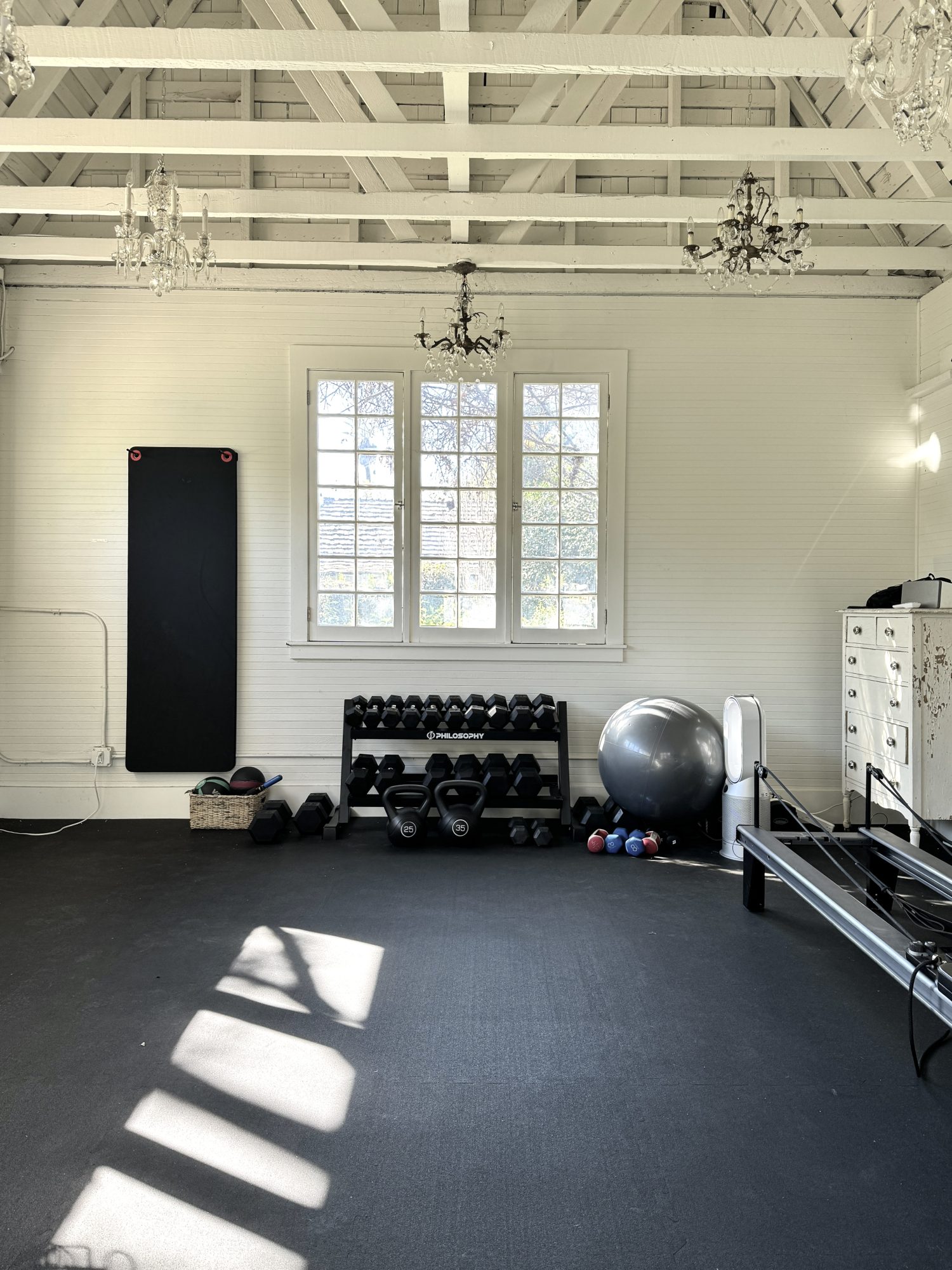 Our new weight room in the Carriage House.