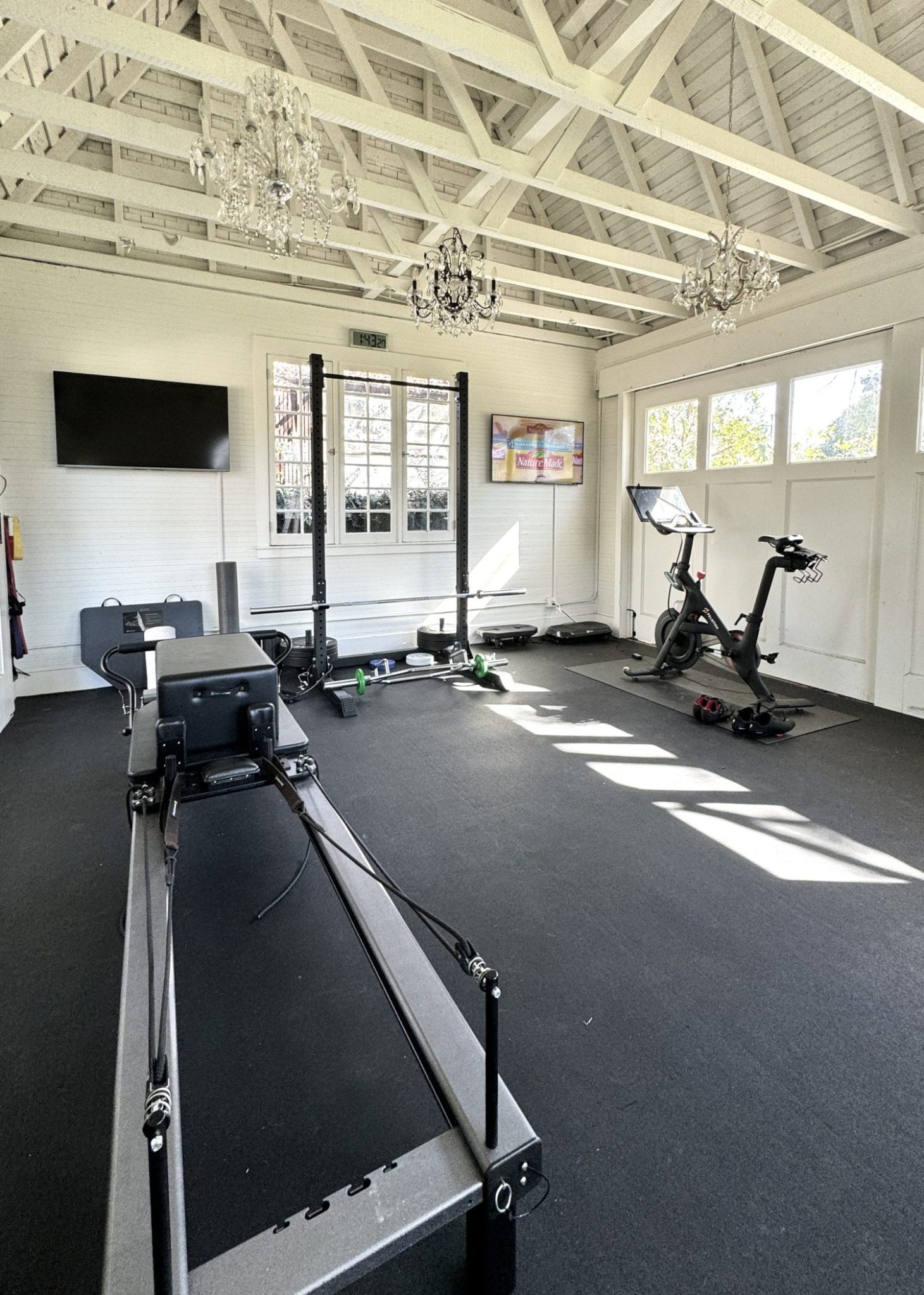 Our new weight room in the Carriage House.