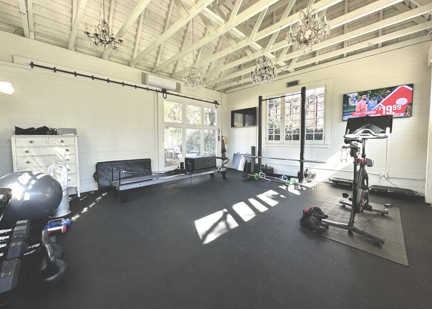 Our new weight room in the Carriage House.