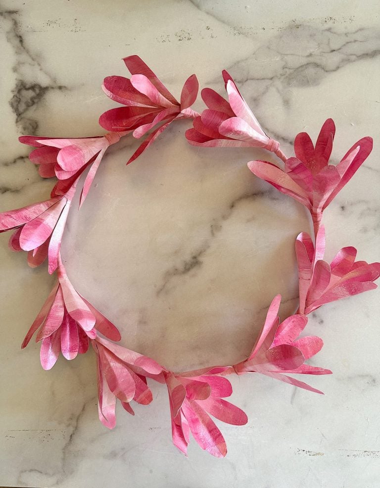 Pink Magnolia Tree Spring Wreath DIY