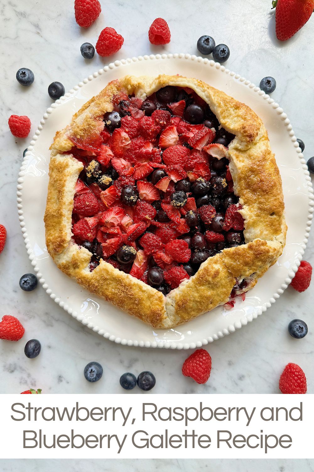 Mother's Day is just around the corner, and what better way to celebrate the moms in our lives than with a homemade Strawberry, Raspberry, and Blueberry Galette? 