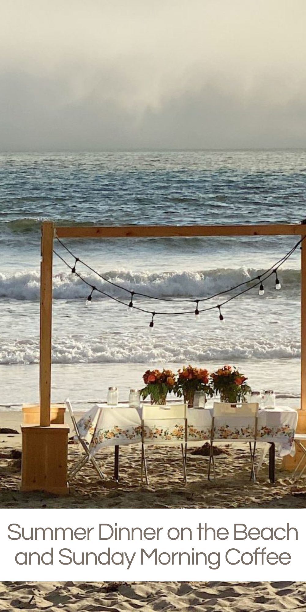 I love creating fun dinner parties for my family, and one of my favorite dinners with them was this summer dinner on the beach.