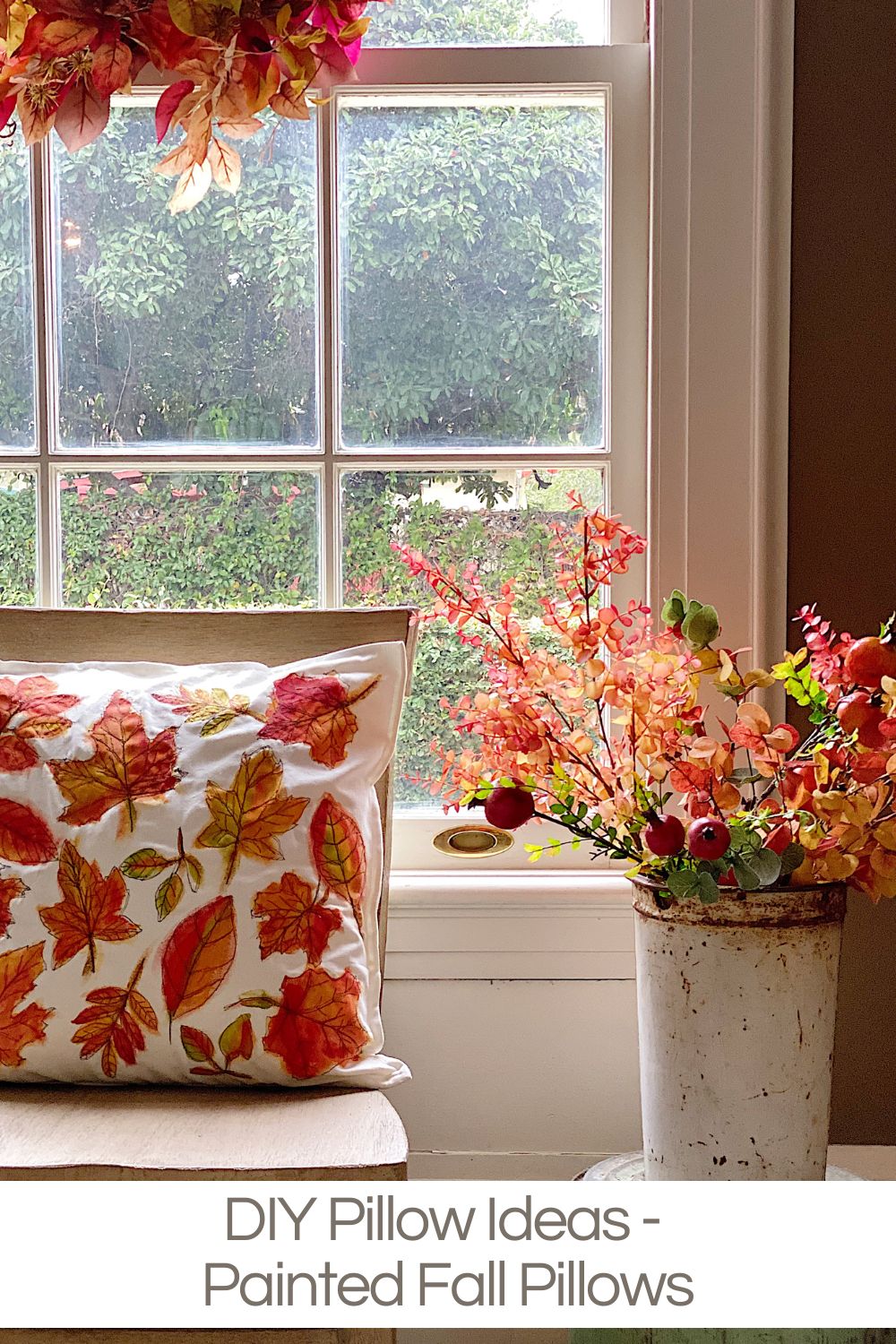 Fall colors may be my favorite, and I combined two of my passions, art and sewing, to create these beautiful fall pillows.