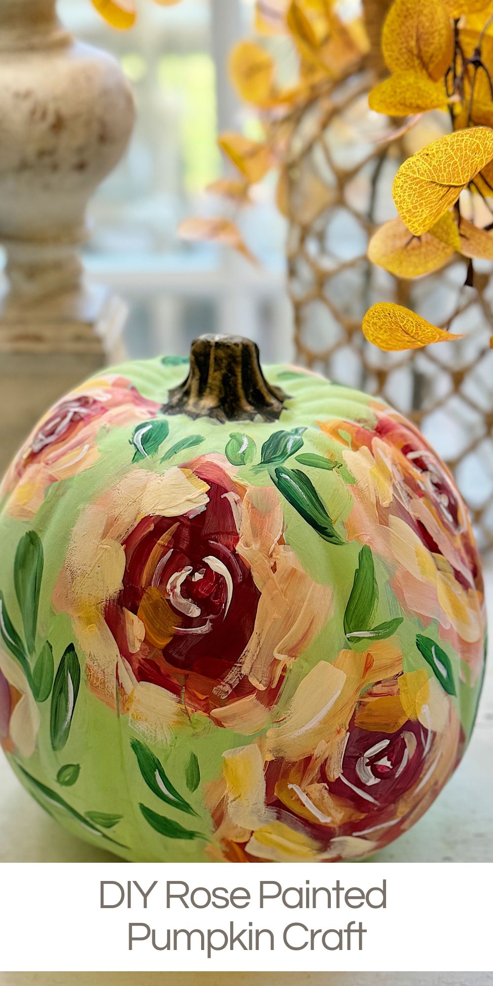 It's fun to make handmade decorations for your home. My latest pumpkin craft transformed a faux white pumpkin into a stunning piece of art.