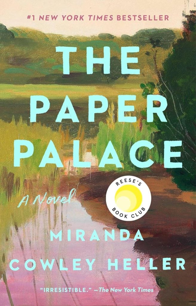 Book cover of "The Paper Palace" by Miranda Cowley Heller, featuring a riverside landscape capturing the serenity of Christmas Morning, with a "Reese's Book Club" sticker and "#1 New York Times Bestseller" at the top.