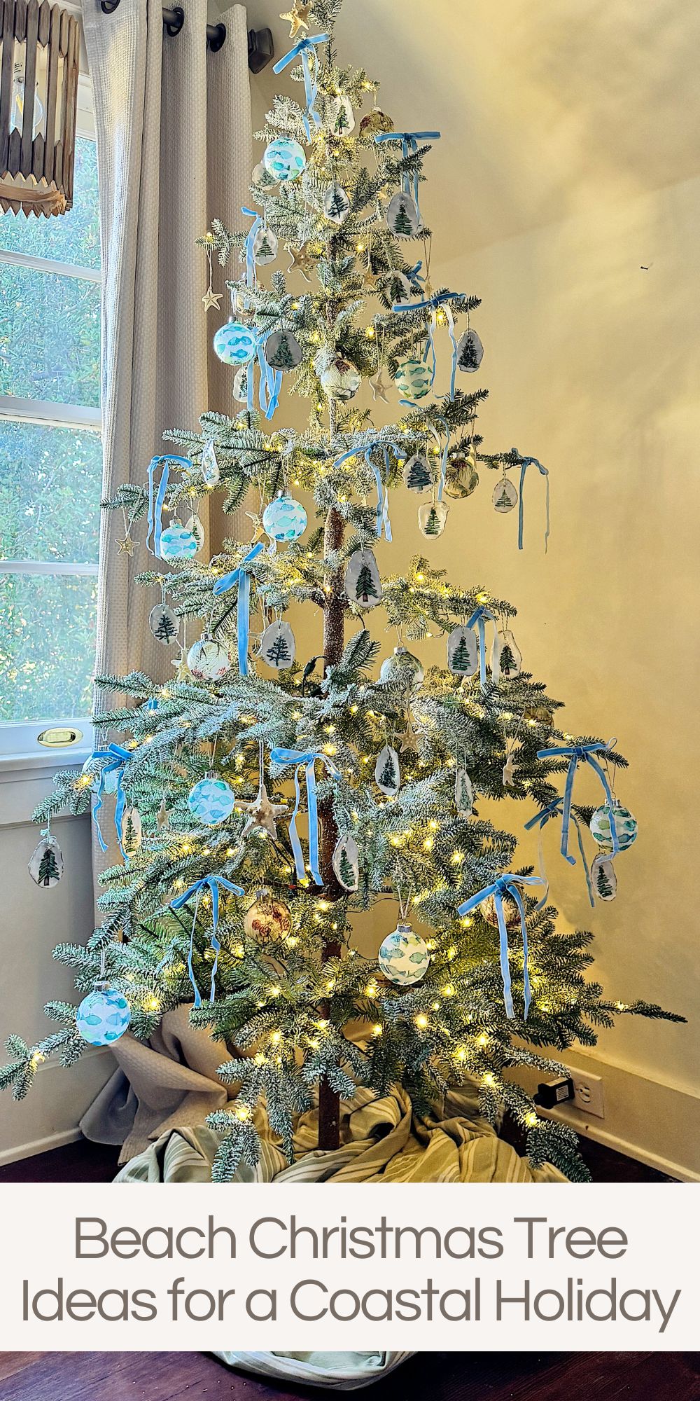 A beach-themed Christmas tree brings the serene beauty of the coast right into your home, making your holiday decor feel fresh, calming, and unique.