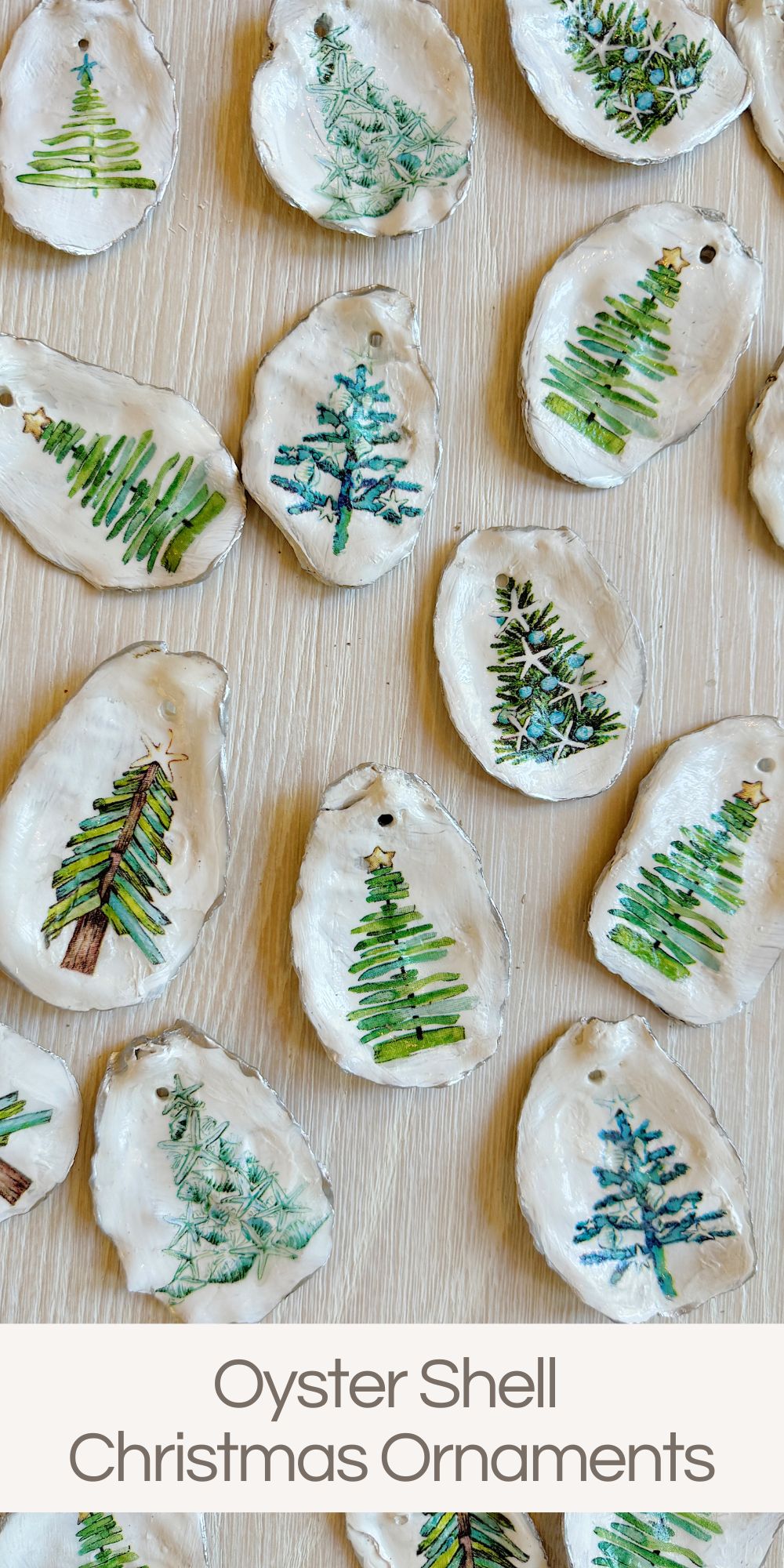 Creating oyster shell Christmas ornaments with paper napkins is an incredibly easy and enjoyable craft that combines natural elements with artistic flair.