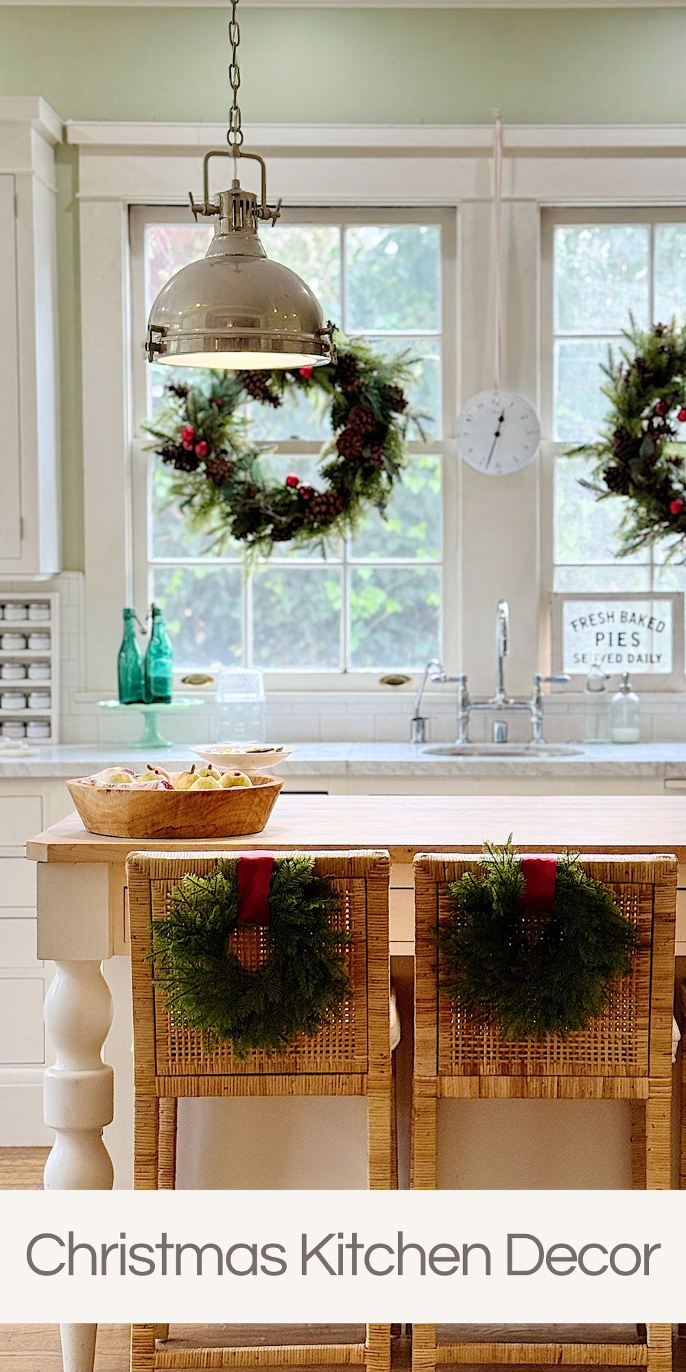 Decorating with Christmas kitchen decor is always a balancing act for me. I want the space to feel festive, but I also need it to be functional.