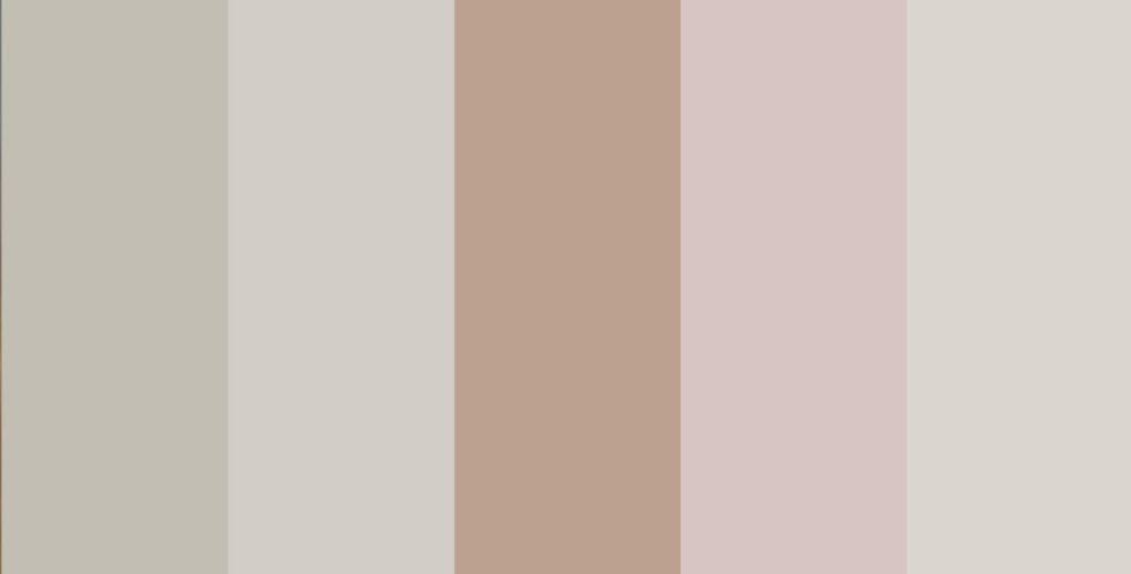 Vertical color stripes in light gray, beige, tan, pale pink, and off-white.