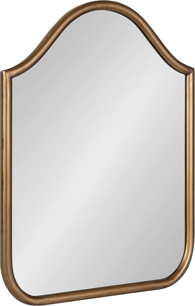 Arched wall mirror with a bronze-colored metal frame, shown against a white background—perfect for upgrading your space in time for Amazon Prime Day deals.