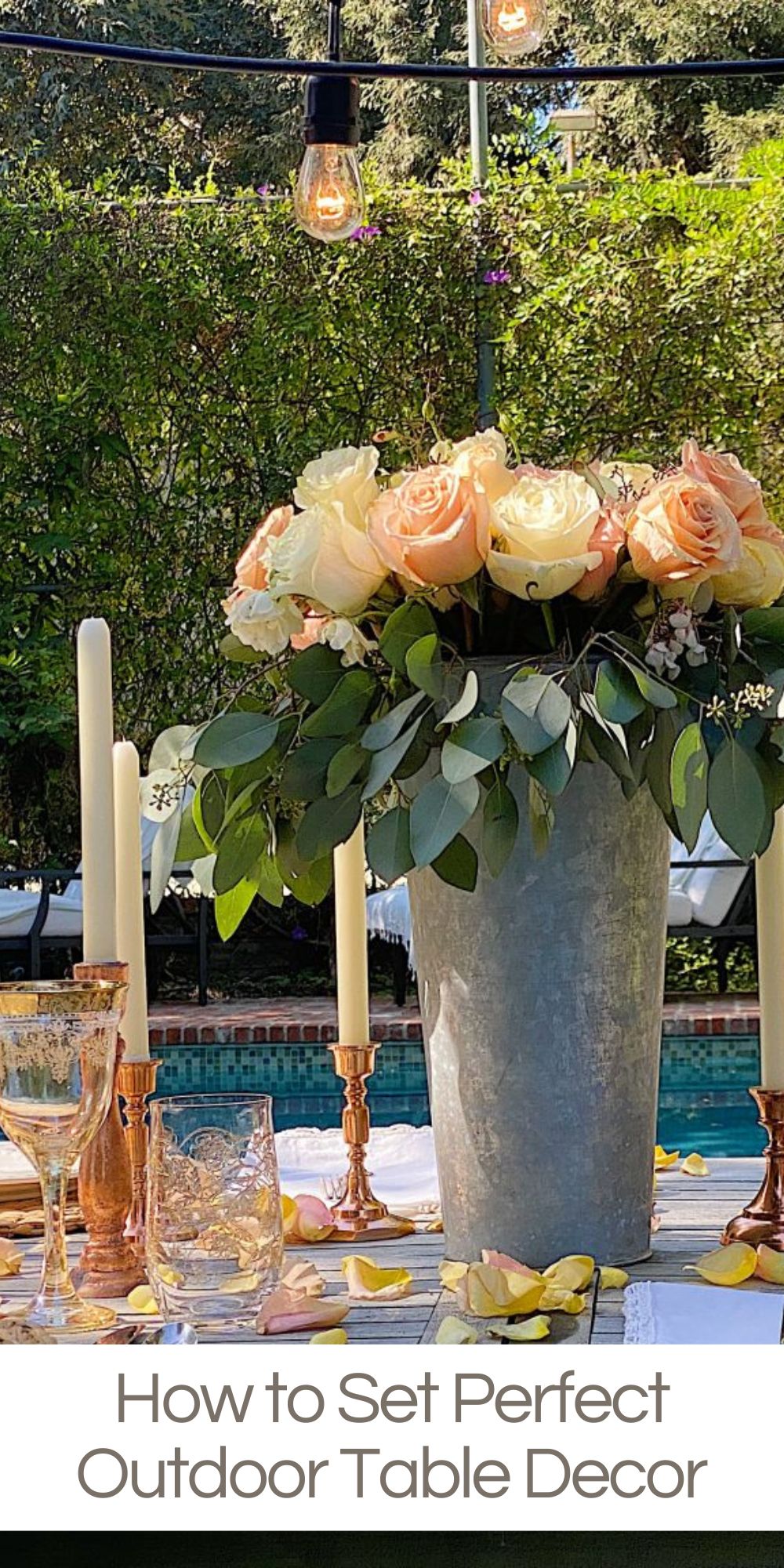 Today I am sharing some tables I have created over the past few years. I hope this inspires you to set the perfect outdoor table decor, too.