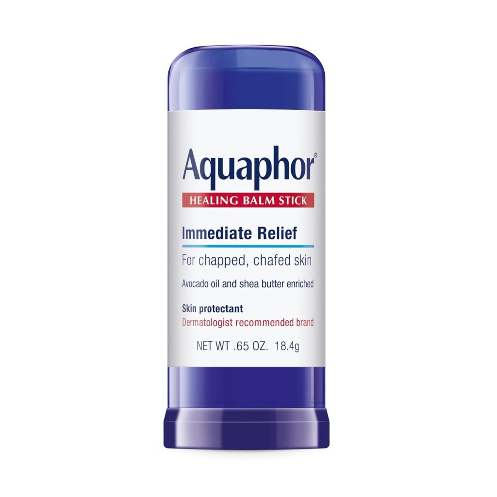 Aquaphor Healing Balm Stick for chapped, chafed skin, 0.65 oz. Contains avocado oil and shea butter, dermatologist recommended. Shop now during Amazon Prime Big Deal Days for special savings!.