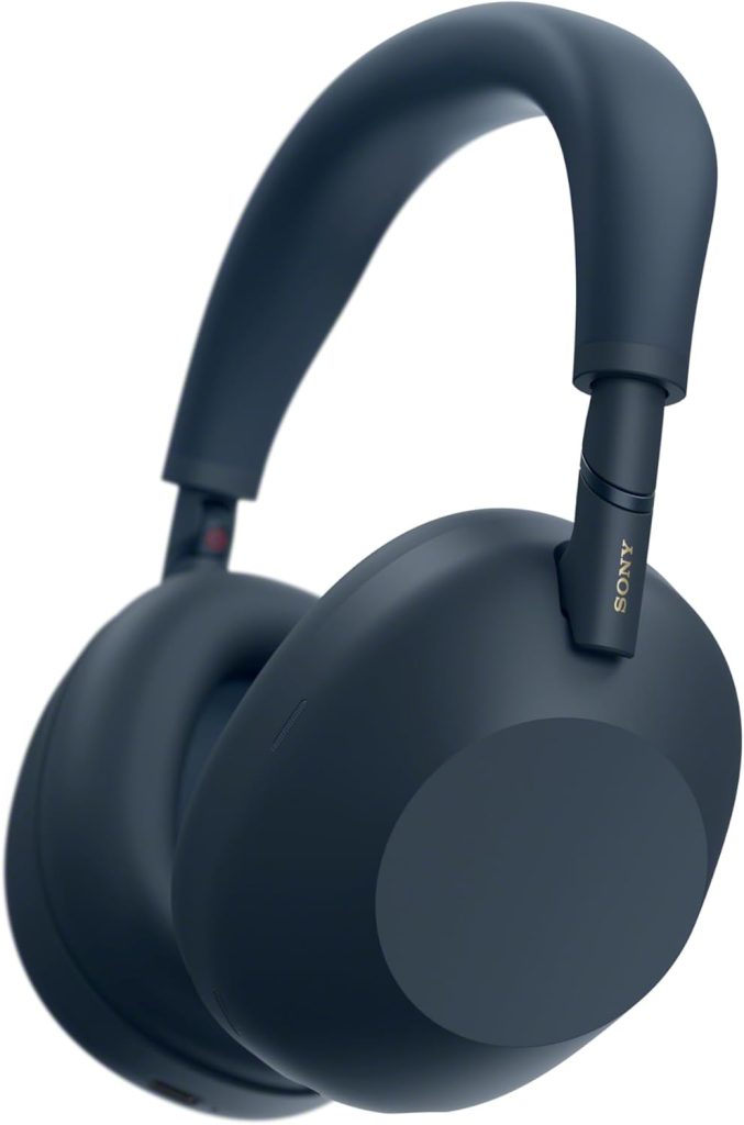 Matte black over-ear Sony wireless headphones with a padded headband and large ear cups, viewed at an angle on a plain white background—perfect for snagging during Amazon Prime Big Deal Days.