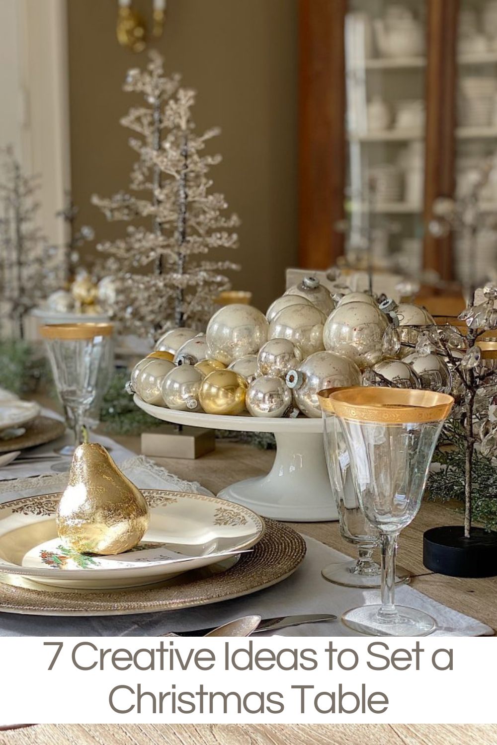I love to set a table and I am so excited to share with you today the seven creative ideas I used to set a Christmas table.