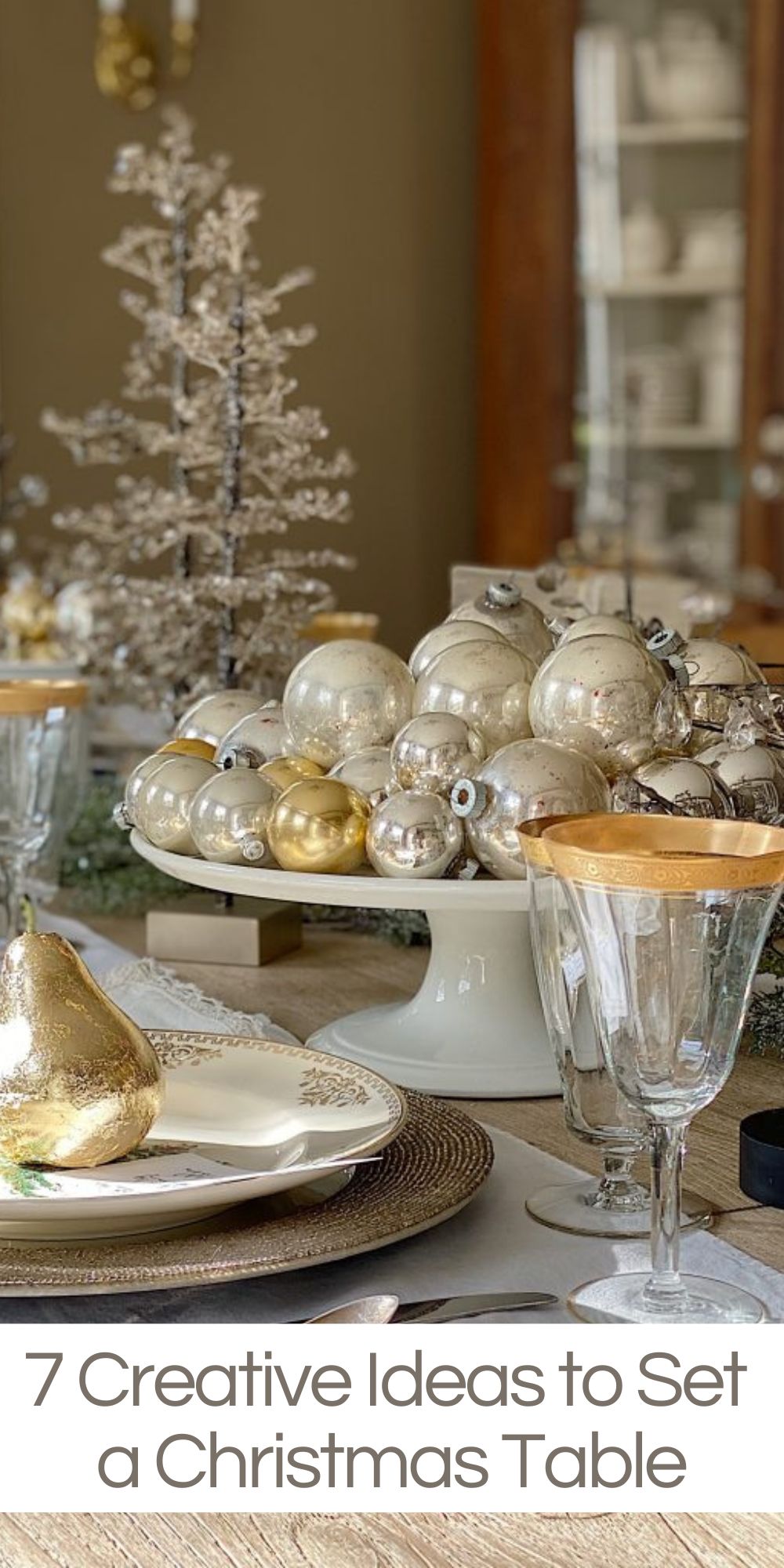 I love to set a table and I am so excited to share with you today the seven creative ideas I used to set a Christmas table.