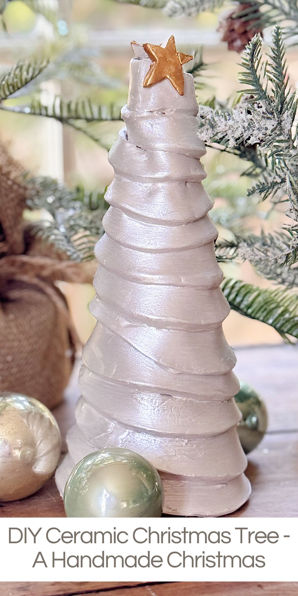 It's week ten of my 16-week series titled A Handmade Christmas, and today I am sharing this beautiful handmade Ceramic Christmas Tree.
