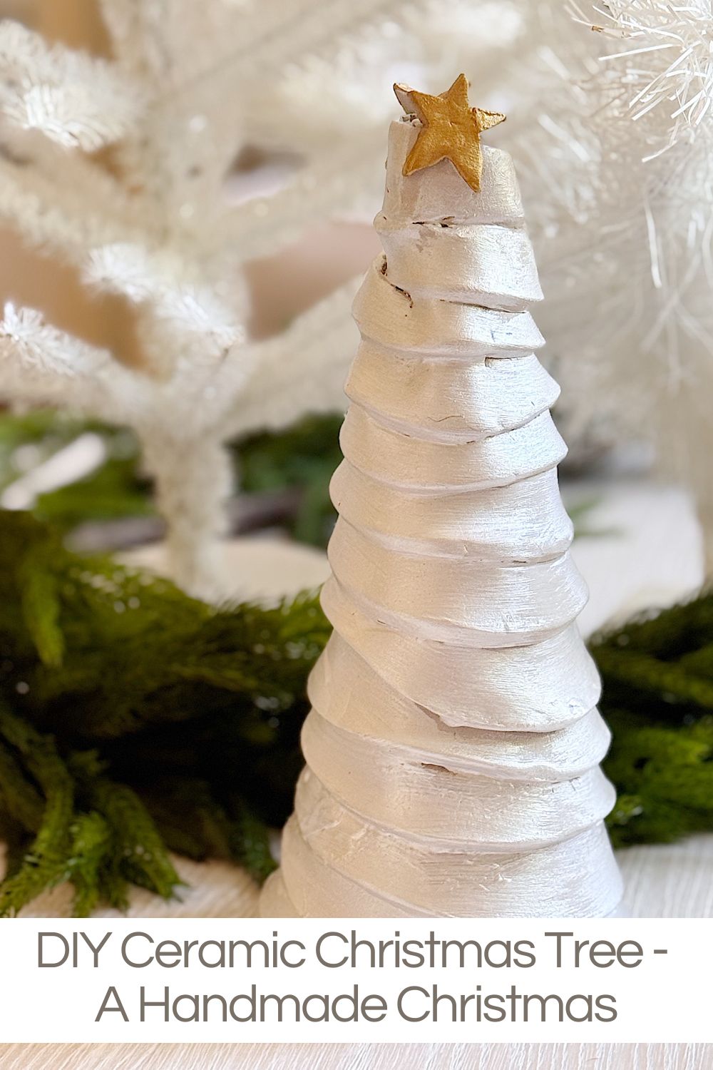 It's week ten of my 16-week series titled A Handmade Christmas, and today I am sharing this beautiful handmade Ceramic Christmas Tree.