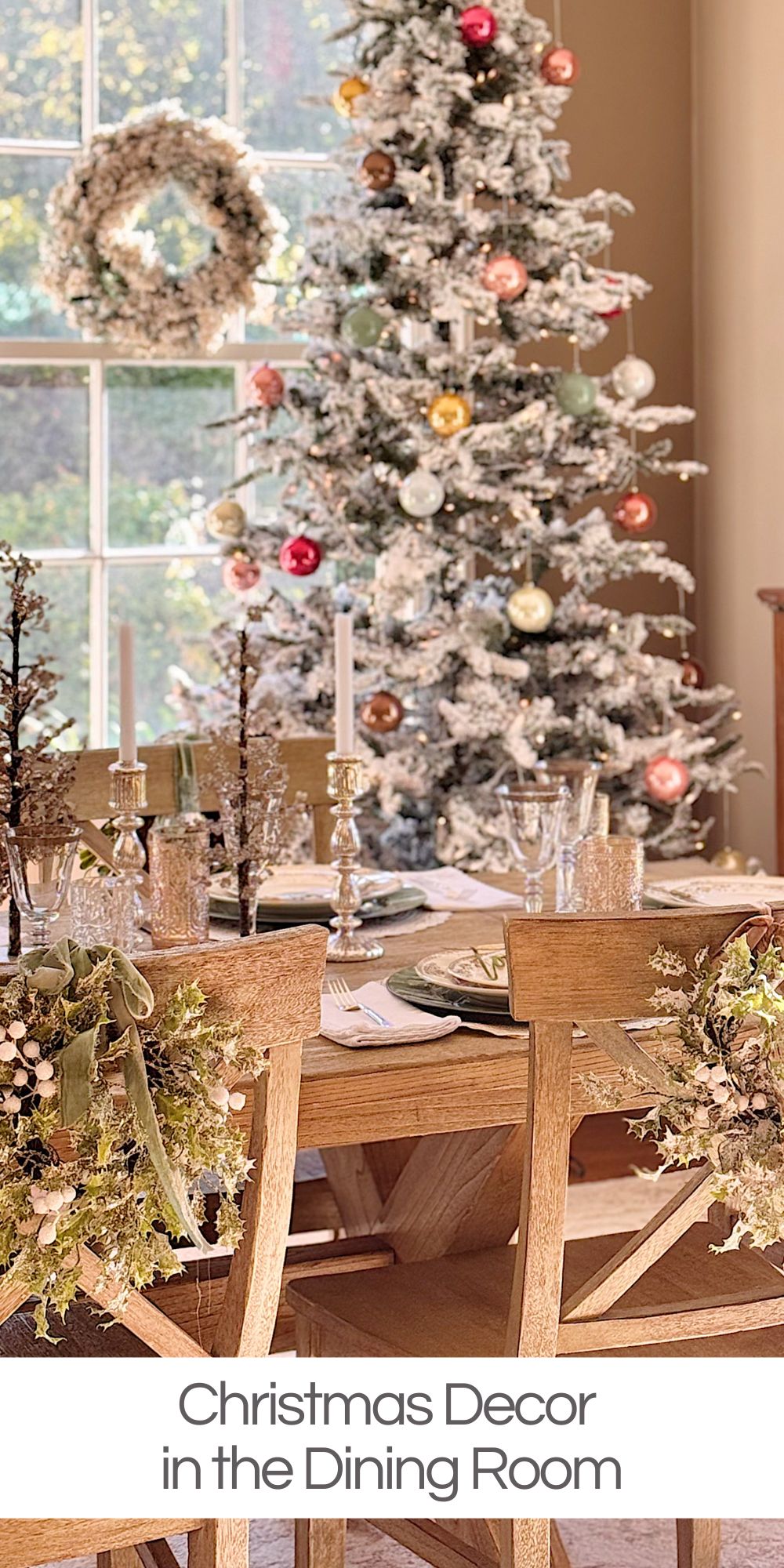 There is always that funny in-between moment in early December when the house is decorated with Christmas decor, yet one room is still clinging to fall. This year, that room was the dining room.
