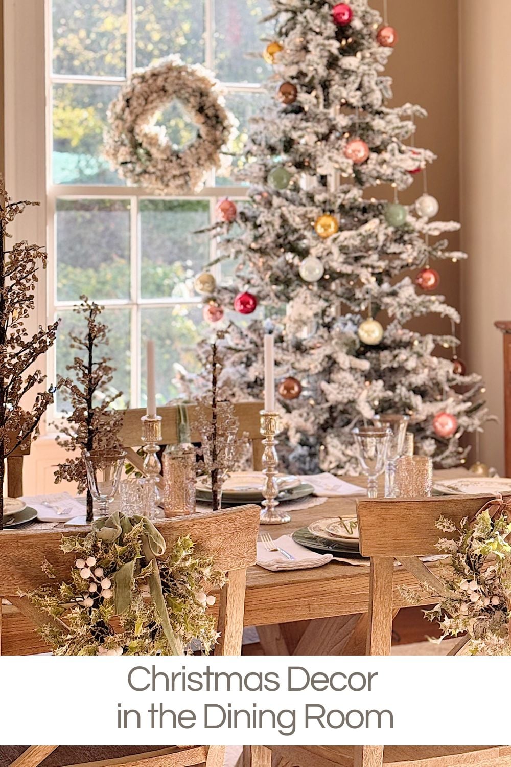 There is always that funny in-between moment in early December when the house is decorated with Christmas decor, yet one room is still clinging to fall. This year, that room was the dining room.