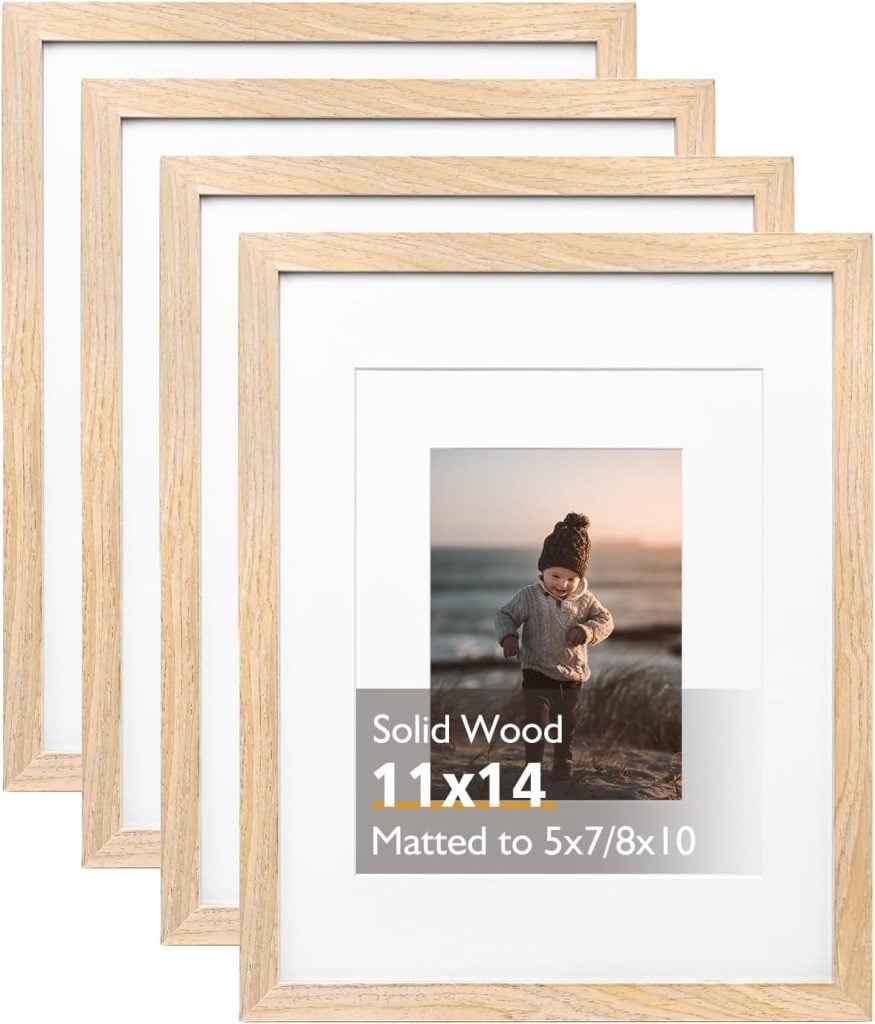A group of wooden frames.