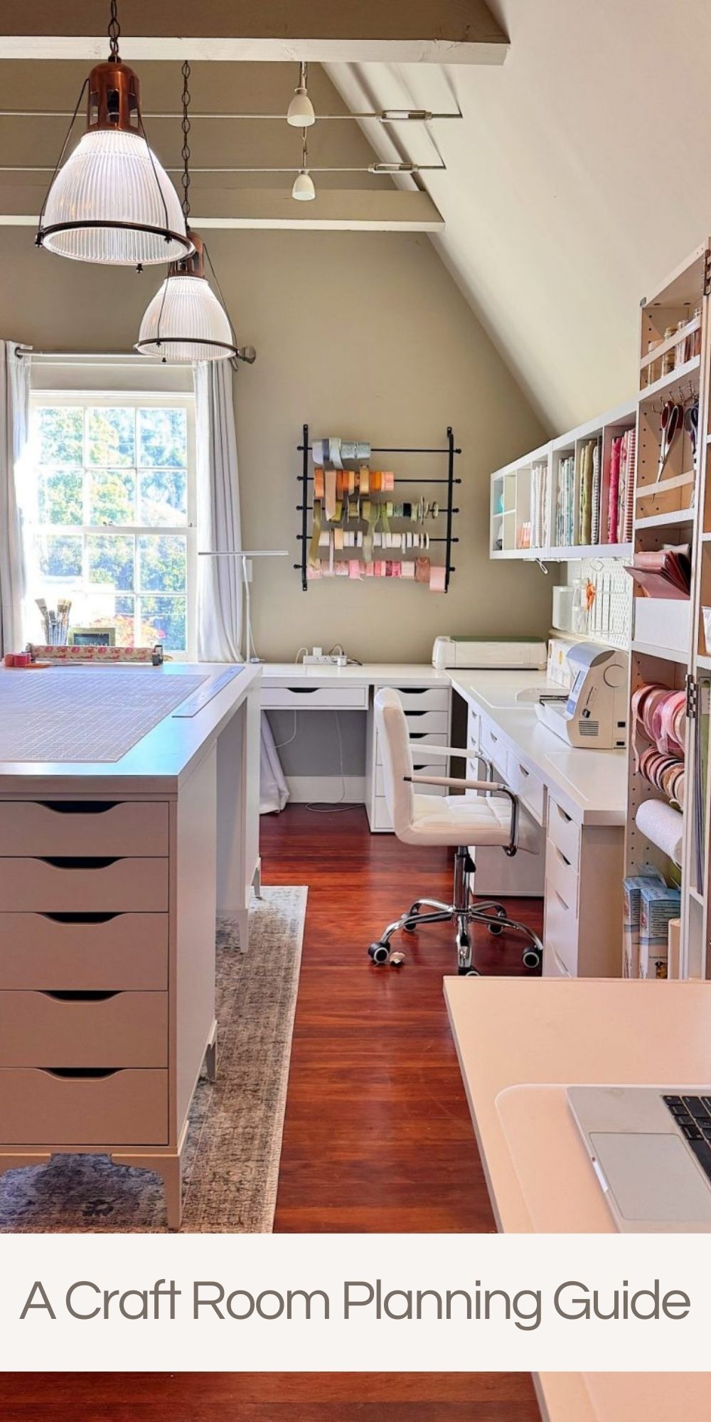Today, I am sharing a Craft Room Planning Guide. Designing a craft room is about more than organizing supplies. It is about creating a space that supports your work in creating beautiful crafts today.